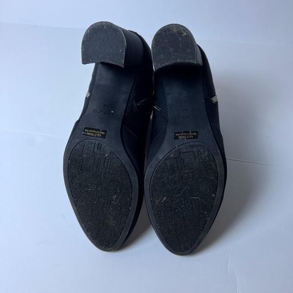 Unisa Women’s Black Ankle Booties With Silver Buckle Detail - Size US 9 - Picture 4 of 7